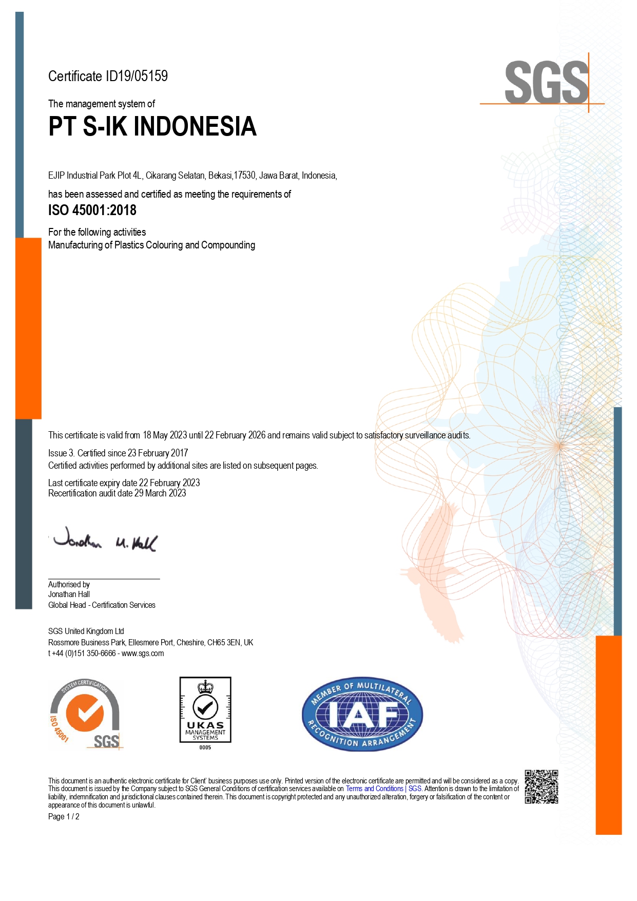 ISO 45001:2018
